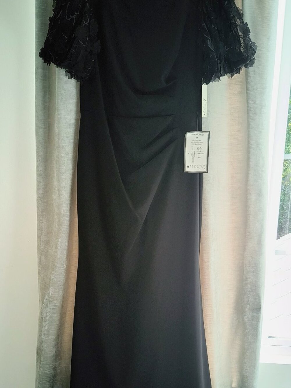Eliza J Black Crepe Formal Dress
